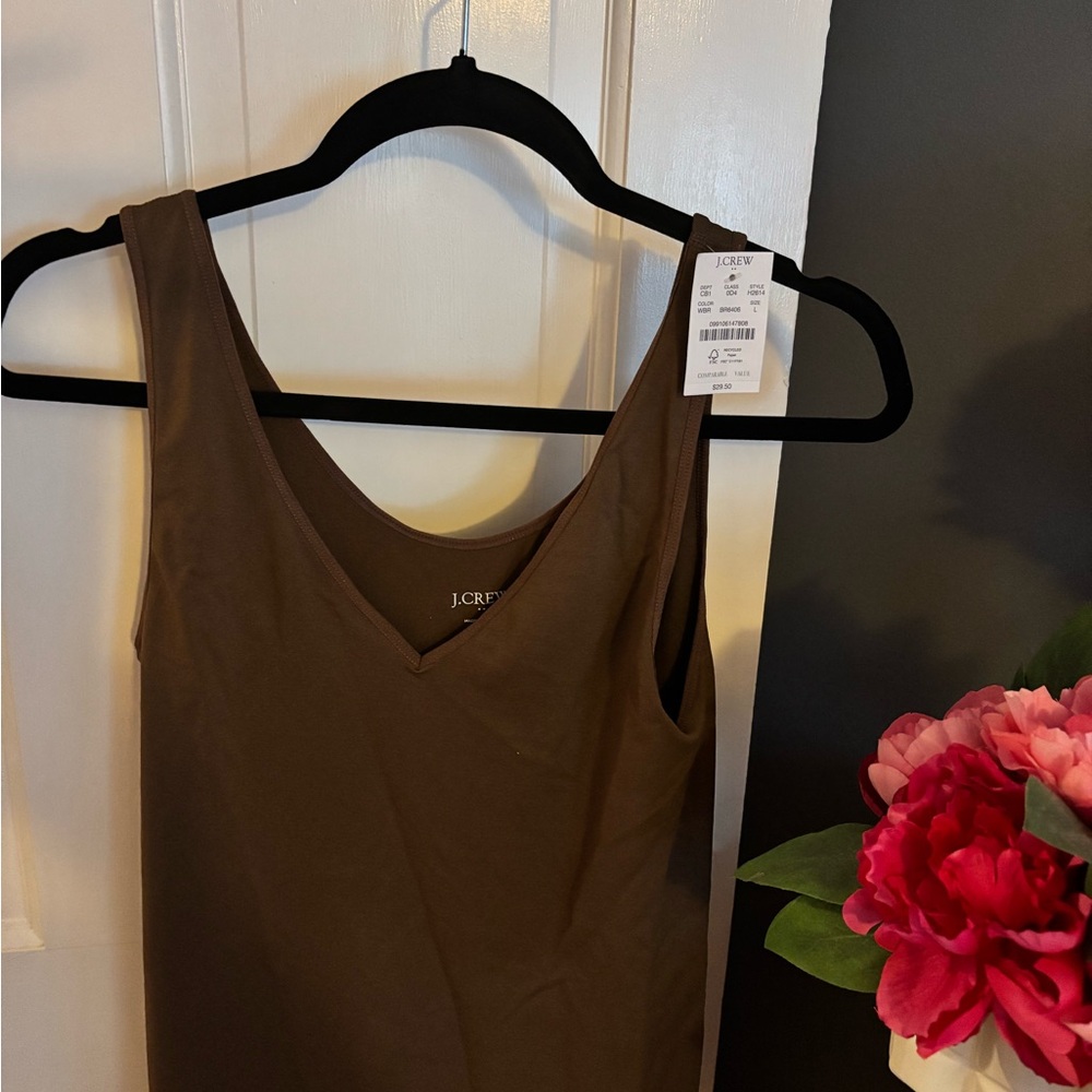 J.Crew Chocolate Brown Tank Top